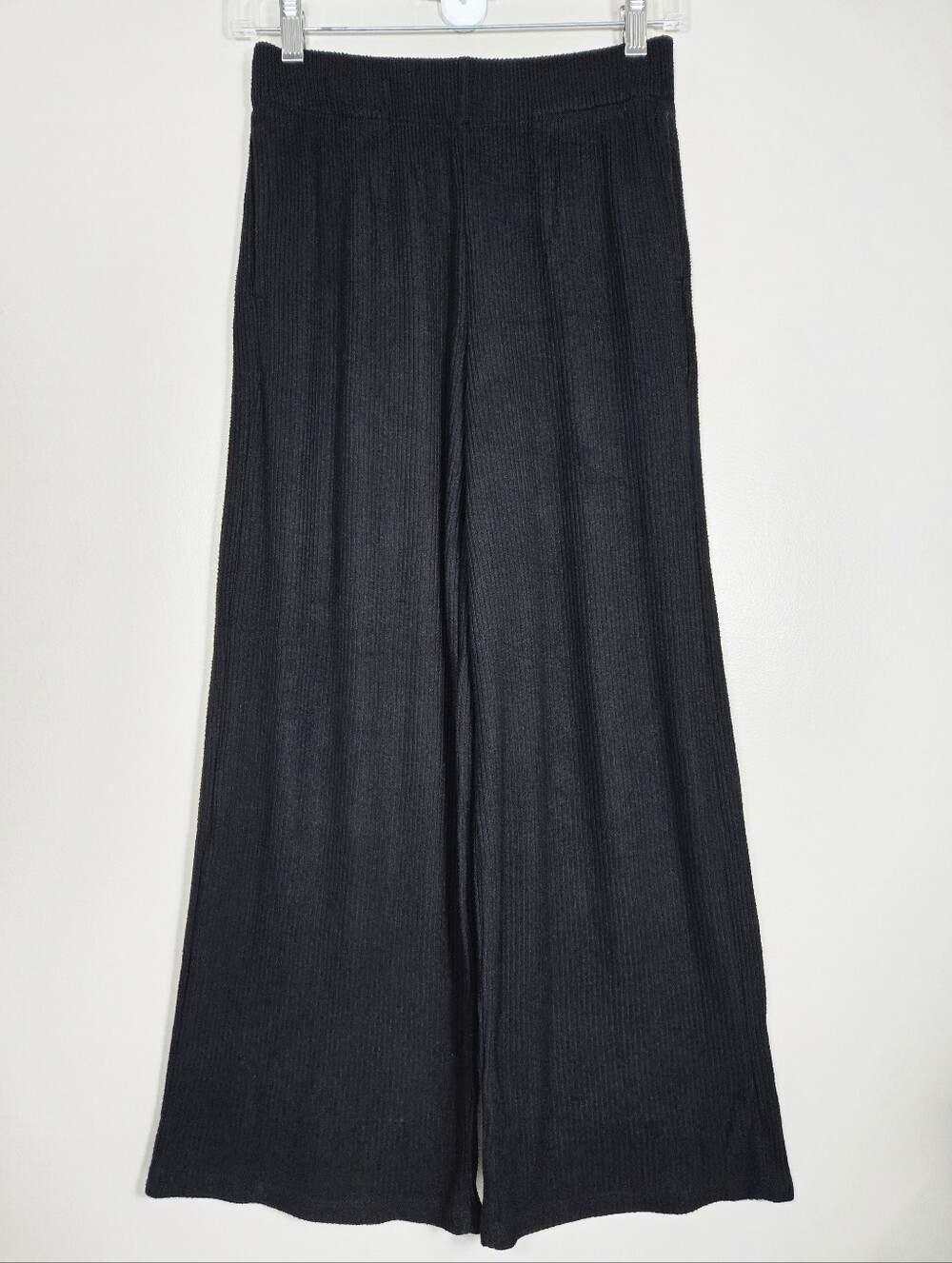 GAP Kids Black Ribbed Softspun Wide Leg Pants, Size 12/XL ~ EUC